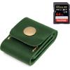 Personalized Genuine Leather SD Memory Card Case/Wallet/Holder; 3 Card Capacity Fits In Any Camera Bag; Great For Travel Photography
