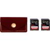 Personalized High Quality Leather SD Card Holder with 2 Card Slots, Leather SD Card Case, Crafted SD Card Wallet, Minimalist Design Memory Card Caddy