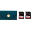 Personalized High Quality Leather SD Card Holder with 2 Card Slots, Leather SD Card Case, Crafted SD Card Wallet, Minimalist Design Memory Card Caddy