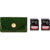 Personalized High Quality Leather SD Card Holder with 2 Card Slots, Leather SD Card Case, Crafted SD Card Wallet, Minimalist Design Memory Card Caddy