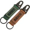 Personalized Leather Keychain, Custom Engraved, Brown, Men’s Gift, Coordinates, Anniversary, Wedding