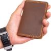 Personalized Leather for Men & Women Front Pocket Card Holder | Minimalist Wallet | Front Pocket Wallet | Leather Card Sleeve | Minimalist Handmade Card Holder