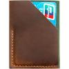 Personalized handmade minimalist vertical card wallet,Green/Brown Leather Card Holder, Small Leather Credit Card Holder Wallet, Front Pocket Wallet, Leather Card Sleeve