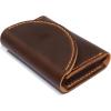 Personalized,Leather Origami Wallet, Coin Purse And Card Case Wallet, Leather Business Card Holder, Credit Card Holder, Magnet button wallet