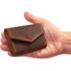 Premium Leather Wallet, Men Women Cardholder With Initials Engraving, Mini Personalized Wallet, Coins, Slim Minimal Small Leather Wallet, Gift