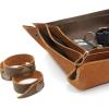 Valet Tray-Personalized Catchall-Personalized Valet Tray-Leather Desk Caddy-Handcrafted Leather Valet Tray-Gifts For Men