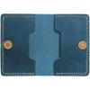 Leather Card Holder, Origami Wallet, Coin Purse Case, Credit Card Wallet, Credit Card Holder, Magnet button wallet Christmas gifts (Brown)(Blue)