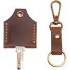 Leather Key Cover, Leather Key Cap, Key Covers for House Keys, Key Cover, Personalized Key Cap, Leather Key Cover,Leather key fob Belt loop, Leather two pieces Gift