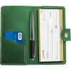 Leather checkbook holder, Checkbook cover handmade, For Women and Men, Christmas gifts (Black)(Green)