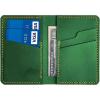 Personalized Handcrafted Custom Wallet, Bifold Card and Cash Wallet, Minimalist Leather Wallet, Leather Cardholder, Handmade Wallet, Mens Leather Wallet, Gift for Him (Brown)(Green)
