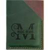 Personalized handmade minimalist vertical card wallet,Green/Brown Leather Card Holder, Small Leather Credit Card Holder Wallet, Front Pocket Wallet, Leather Card Sleeve