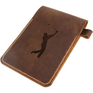 Golf Scorecard Holder Leather Hand Stitched, Yardage Book Holder, Gift for Him, Gift for Dad, Leather Golf Gifts