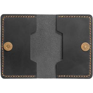 Leather Card Holder, Origami Wallet, Coin Purse Case, Credit Card Wallet, Credit Card Holder, Magnet button wallet Christmas gifts (Brown)(Black)