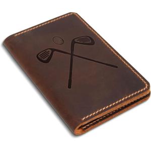 Leather Golf Scorecard Holder, Handstitched, Golf Gifts, Yardage Book Holder, Leather Gifts, Gifts For Dad, Gifts For Golfers, Personalized Customized Gifts