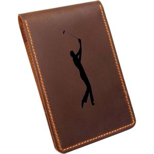 Leather Golf Scorecard & Yardage Book Holder, Personalized Golf Gift, Yardage Book Holder, Gifts for Dad, Gifts for Golfers (Pattern #6)(Pattern #6)