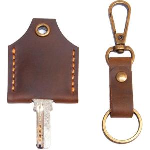 Leather Key Cover, Leather Key Cap, Key Covers for House Keys, Key Cover, Personalized Key Cap, Leather Key Cover,Leather key fob Belt loop, Leather two pieces Gift