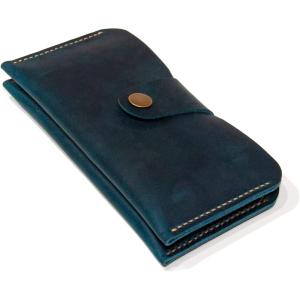 Personalized Handmade Leather Double Phone Long Wallet, dual phone case, Dual Phone Wallet, Good For iphone 14 pro max and all mobile phones