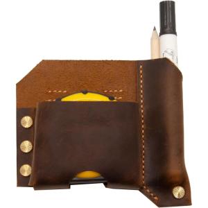 Personalized Handmade Leather Tape Measure Holder, Custom Made Leather Tape Measure Case, Belt Loop Tape Measure Holster,Customized Gift