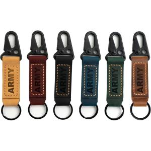 Personalized Leather Keychain, Custom Engraved, Brown, Men’s Gift, Coordinates, Anniversary, Wedding