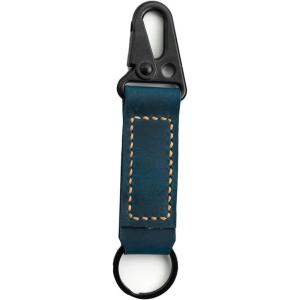handmade leather keychain,leather Vintage durability keychain, Gift For Birthday(Blue)