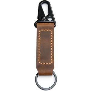 handmade leather keychain,leather Vintage durability keychain, Gift For Birthday(Brown)
