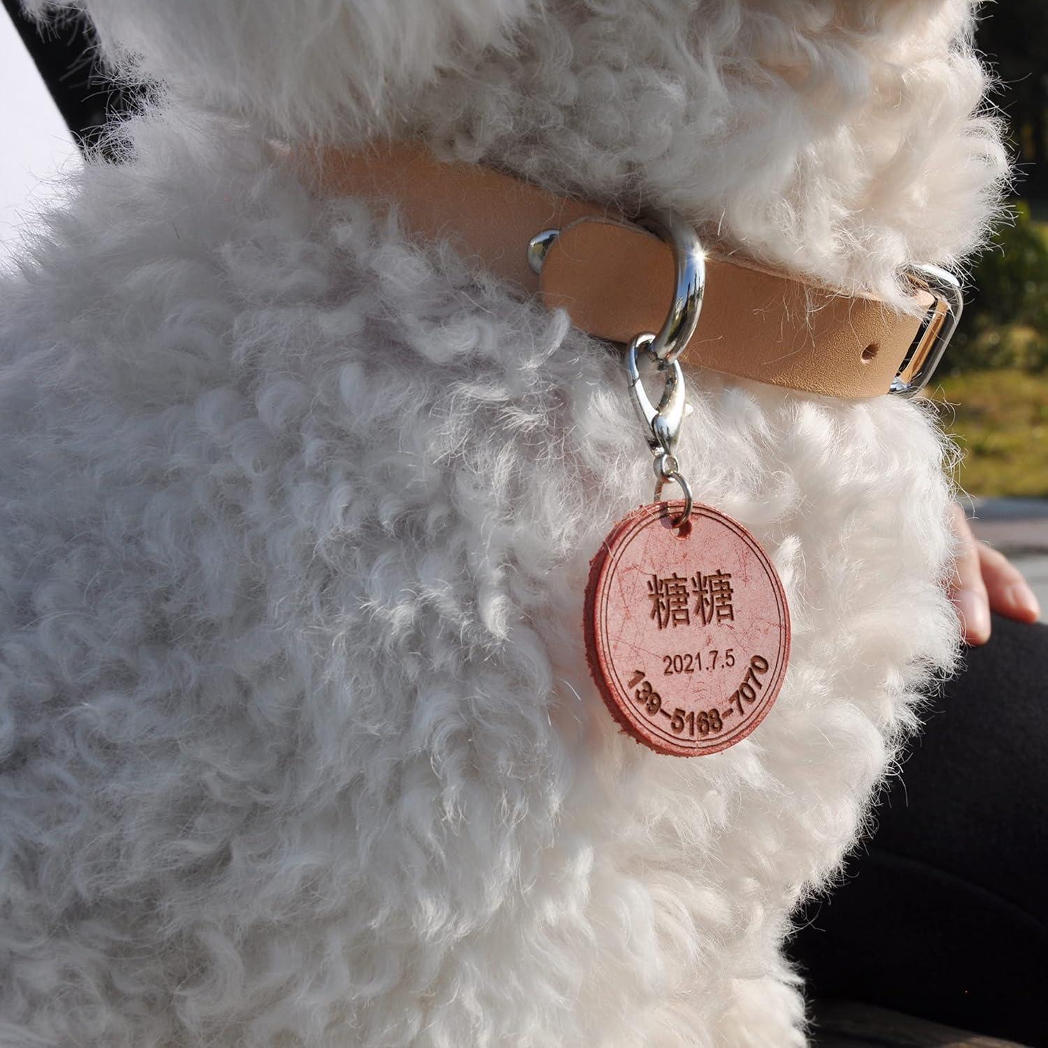 image:imageLeather Dog Tag The Id Of The Dog Tag Personalized Dog Tag The Identification Tag Leather Tag Collar The Pet Name Tag Engraved Dog TagLeather Cat Tag