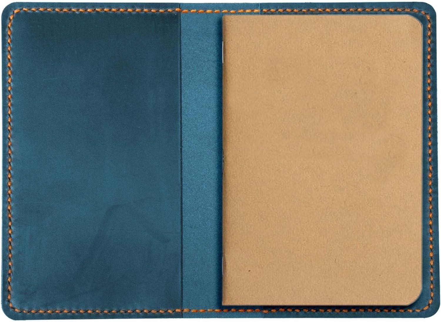 image:imageLeather Journal Cover for Moleskine Cahier Notebook Pocket size 35 x 55 Refillable Pocket Cover RedBlack