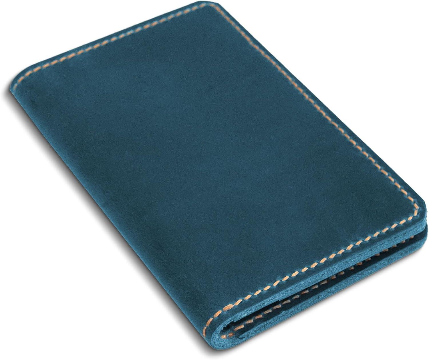 image:imageLeather Journal Cover for Moleskine Cahier Notebook Pocket size 35 x 55 Refillable Pocket Cover RedBlue