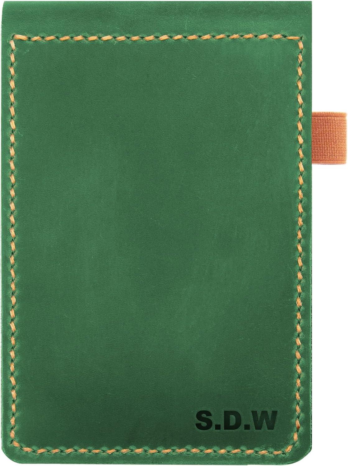 image:imagePersonalized Real Genuine Leather Notepad Cover For Mini Pocket Notebook 3 X 5 4 X 6 Leather Cover For Rite In The Rain TopSpiral NotebookCustomized Gift