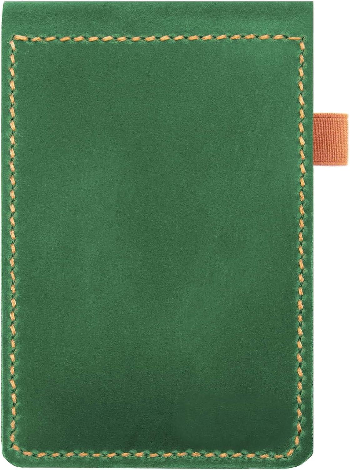 image:imageReal Genuine Leather Notepad Cover For Mini Pocket Notebook 3 X 5 Leather Cover For Rite In The Rain TopSpiral NotebookCustomized Gift RedBlack