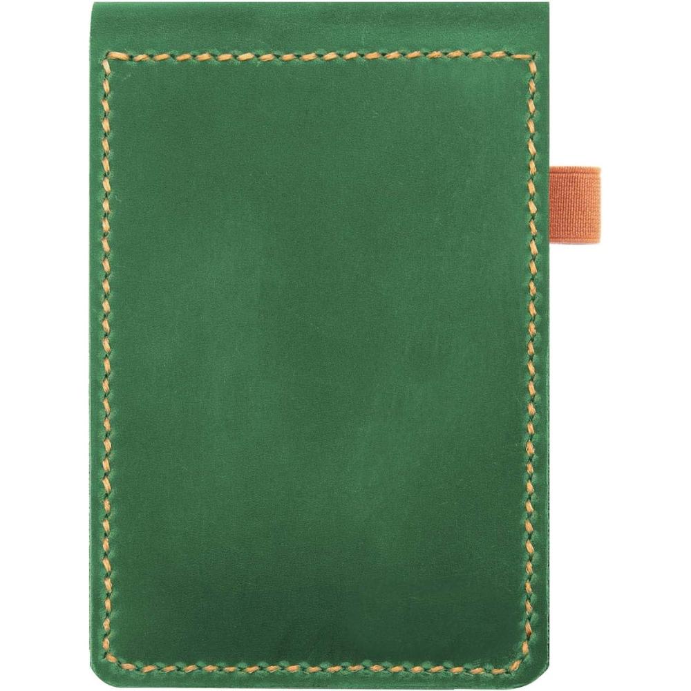 image:imageReal Genuine Leather Notepad Cover For Mini Pocket Notebook 3 X 5 Leather Cover For Rite In The Rain TopSpiral NotebookCustomized Gift RedDark Green