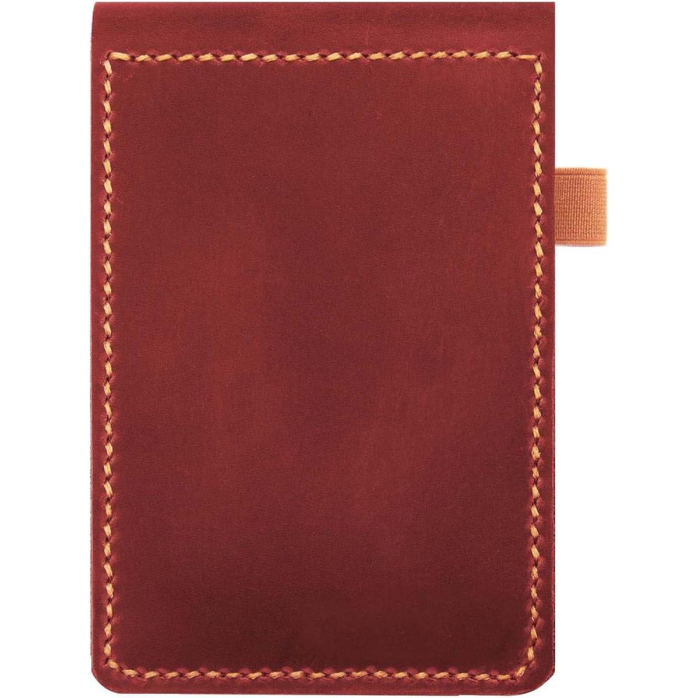 image:imageReal Genuine Leather Notepad Cover For Mini Pocket Notebook 3 X 5 Leather Cover For Rite In The Rain TopSpiral NotebookCustomized Gift RedRed