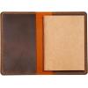Leather Journal Cover for Moleskine Cahier Notebook Pocket size 3.5″ x 5.5″ Refillable Pocket Cover (Red)(Blue)