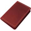 Leather for Men & Women Front Pocket Card Holder | Minimalist Wallet | Front Pocket Wallet | Leather Card Sleeve | Minimalist Handmade Card Holder (Brown)(Red（Style 2）)