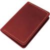 Leather for Men & Women Front Pocket Card Holder | Minimalist Wallet | Front Pocket Wallet | Leather Card Sleeve | Minimalist Handmade Card Holder (Brown)(Red)