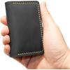 Leather for Men & Women Front Pocket Card Holder | Minimalist Wallet | Front Pocket Wallet | Leather Card Sleeve | Minimalist Handmade Card Holder (Brown)(Black)