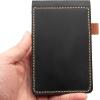 Real Genuine Leather Notepad Cover For Mini Pocket Notebook 3″ X 5″, Leather Cover For Rite In The Rain Top-Spiral Notebook,Customized Gift (Red)(Black)