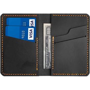 Leather for Men & Women Front Pocket Card Holder | Minimalist Wallet | Front Pocket Wallet | Leather Card Sleeve | Minimalist Handmade Card Holder (Brown)(Black)
