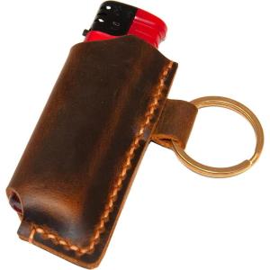 Personalized Lighter Pouch made to fit BIC, Lighter Sleeve, Leather lighter case for BIC, Lighter cover that fits on BIC, Leather lighter, Mens Stylish Leather Items, Camping Gear