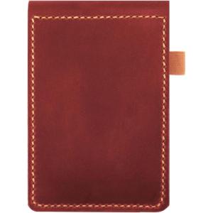 Real Genuine Leather Notepad Cover For Mini Pocket Notebook 3″ X 5″, Leather Cover For Rite In The Rain Top-Spiral Notebook,Customized Gift (Red)(Red)
