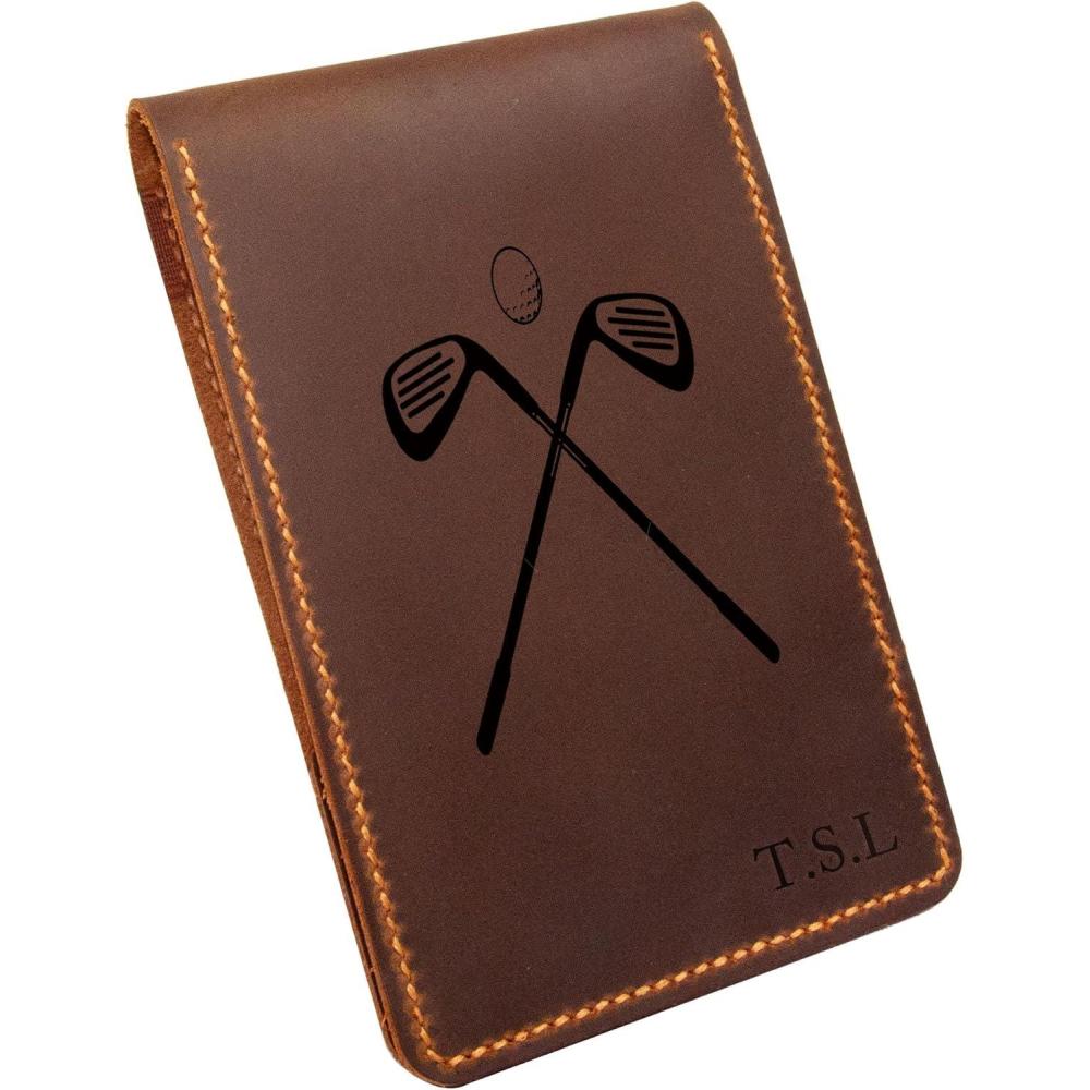 image:imagePersonalized Golf Yardage Book Holder Leather Yardage Book Cover Yardage Book HolderGolf Scorecard Holder Golf Accessories Gifts for Golfers Leather Golf Gifts