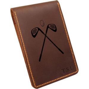 Personalized Golf Yardage Book Holder, Leather Yardage Book Cover, Yardage Book Holder,Golf Scorecard Holder, Golf Accessories, Gifts for Golfers, Leather Golf Gifts