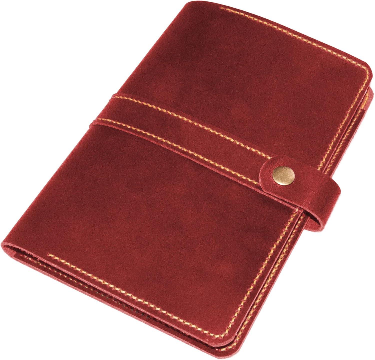image:imagePersonalized Leather Cover for Tops Steno Pad 6x9 Handmade Leather Top Bound Spiral Notebook Cover Folio Cover Compatible with 6x88 Top Bound Notepad