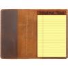 Genuine Leather Notebook Notepad Cover for TOPS The Legal Pad Writing Pads Docket 5″ x 8″ Cover, retro real leather portfolio folder cover organizer (Brown)(Brown)