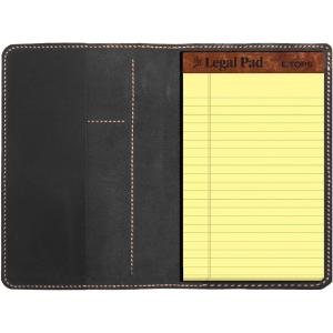 Genuine Leather Notebook Notepad Cover for TOPS The Legal Pad Writing Pads Docket 5″ x 8″ Cover, retro real leather portfolio folder cover organizer (Brown)(Black)