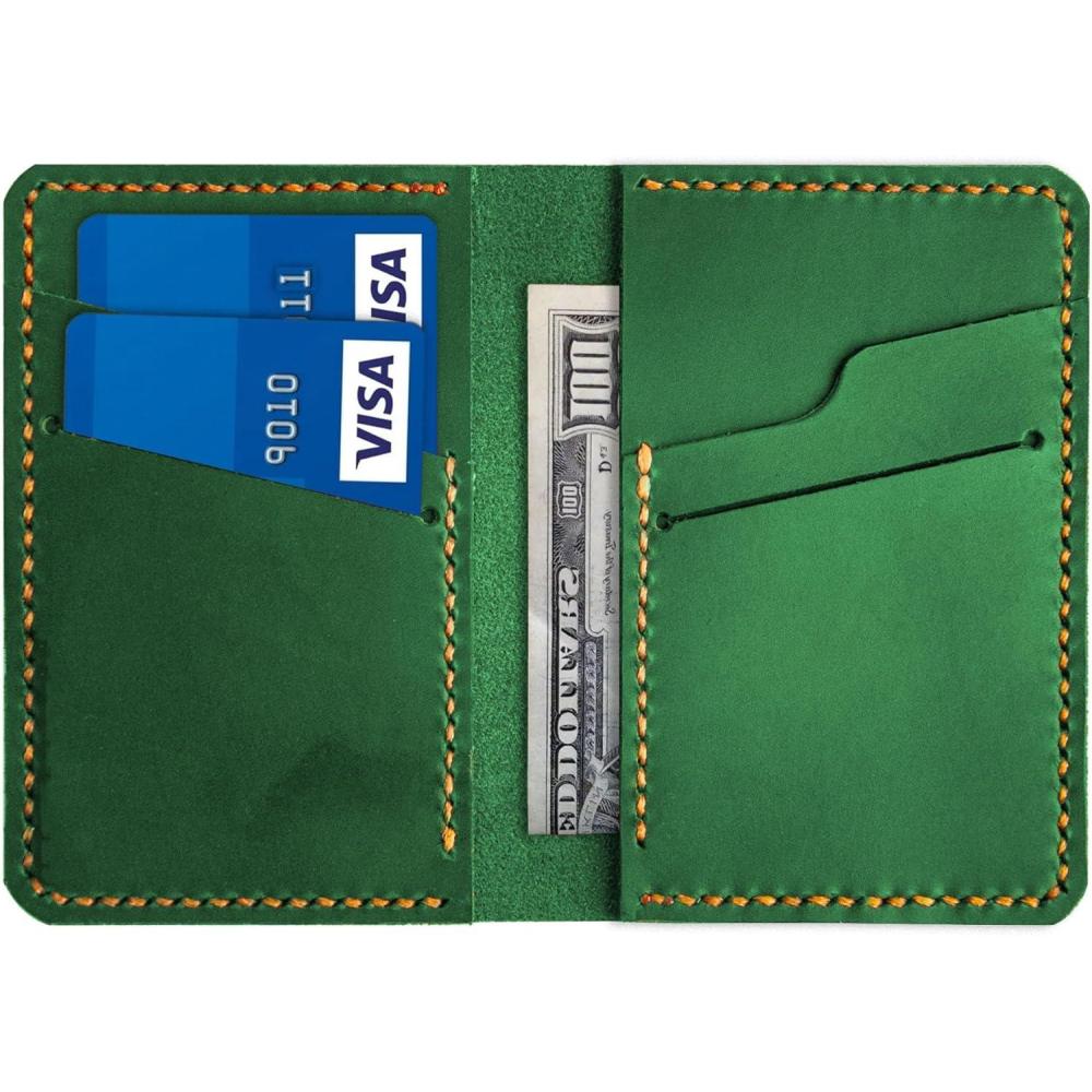 image:imageLeather for Men amp Women Front Pocket Card Holder Minimalist Wallet Front Pocket Wallet Leather Card Sleeve Minimalist Handmade Card Holder Dark GreenDark Green