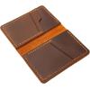 Leather for Men & Women Front Pocket Card Holder | Minimalist Wallet | Front Pocket Wallet | Leather Card Sleeve | Minimalist Handmade Card Holder (Dark Green)(Brown)