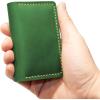 Leather for Men & Women Front Pocket Card Holder | Minimalist Wallet | Front Pocket Wallet | Leather Card Sleeve | Minimalist Handmade Card Holder (Dark Green)(Dark Green（Style 2）)