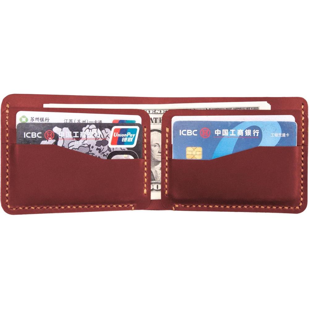 image:imagePersonalized Bifold Wallet Handmade Wallet for MenSlim Leather Wallet Man Wallet Gift for Anniversary Graduation Dad Boyfriend Engraved Custom WalletRed