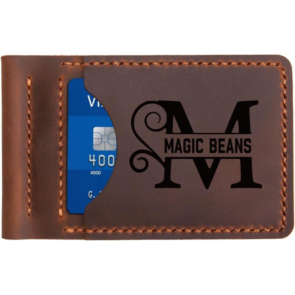 image:imagePersonalized Leather BiFold Wallet Genuine Leather Handmade Wallets Money Clip Wallets for Men Billfold Wallet Slim Wallet Christmas Gifts